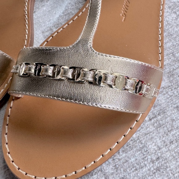 Brand new Salvatore Ferragamo engraved leather sandals 5.5 - Picture 4 of 11